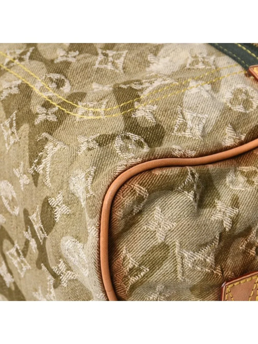 Louis Vuitton Monogram Moflage Denim Jasmine Handbag Khaki Takashi Murakami
